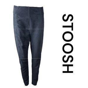 STOOSH Vegan Suede Black Leggings, Size L.